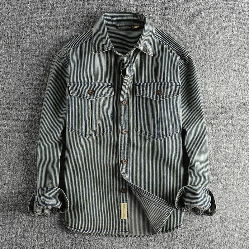 Daan | Robustes Premium-Denim-Hemd für Herren