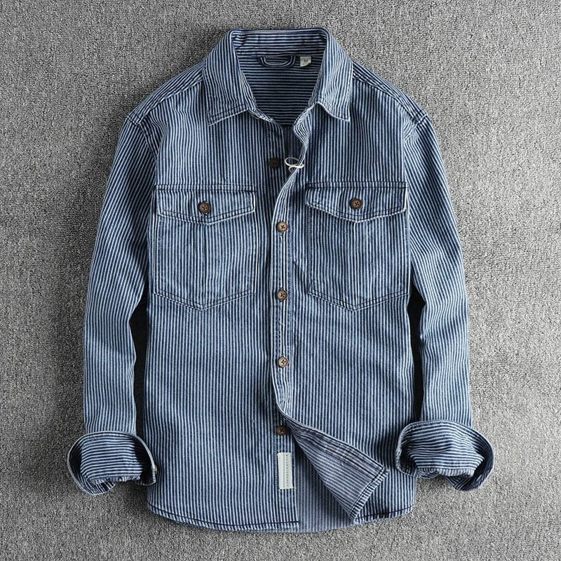 Daan | Robustes Premium-Denim-Hemd für Herren