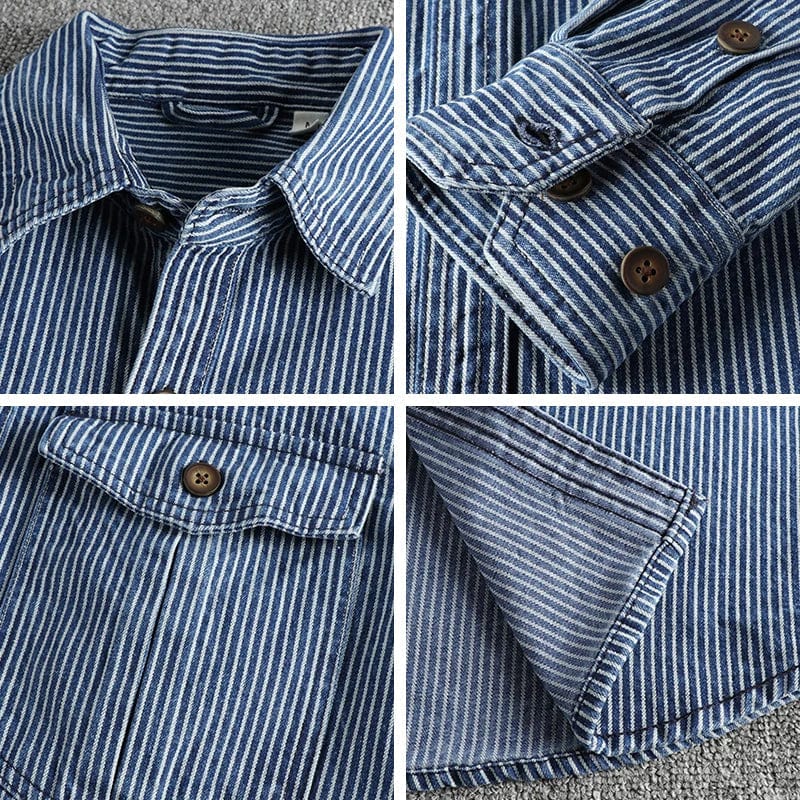 Daan | Robustes Premium-Denim-Hemd für Herren