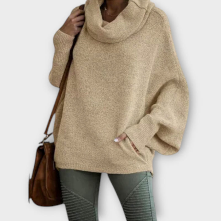 Lea | Eleganter Strickpullover für Damen in Schildpatt