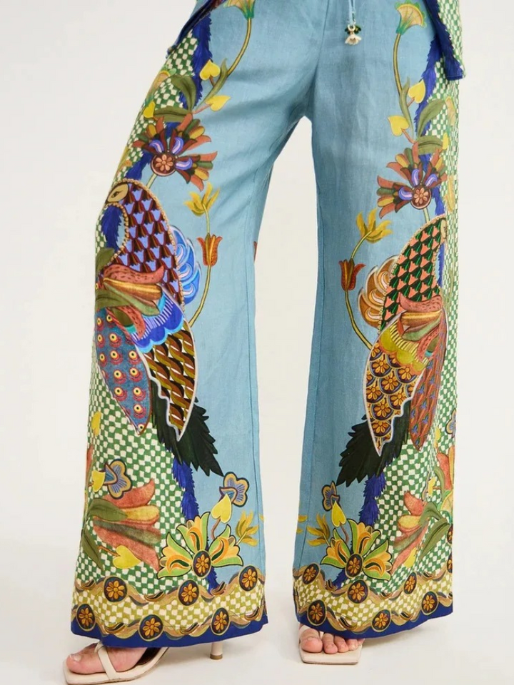 Zweiteiliges Phoenix | Oberteil und Hose mit Grafikdruck