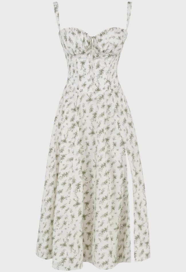 Carmea | Bustierkleid mit Blumen und Taille