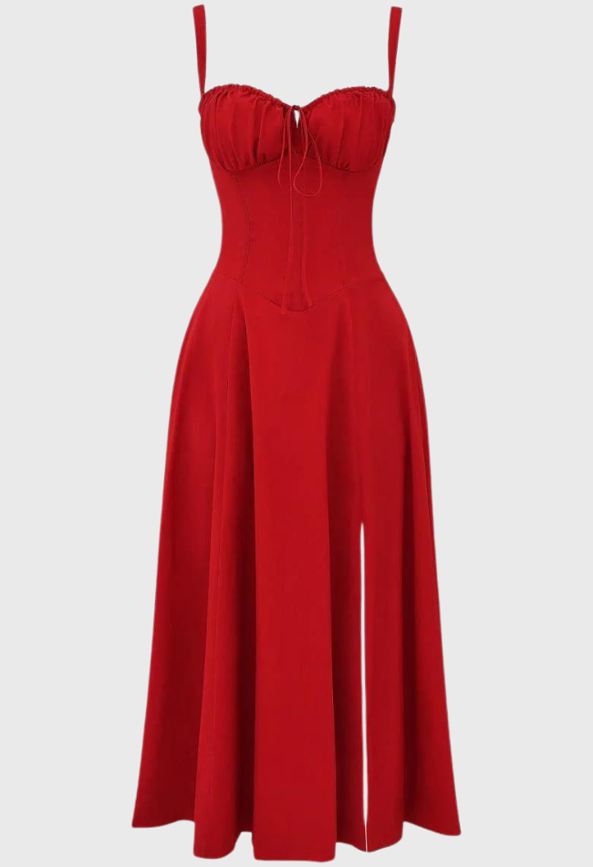 Carmea | Bustierkleid mit Blumen und Taille