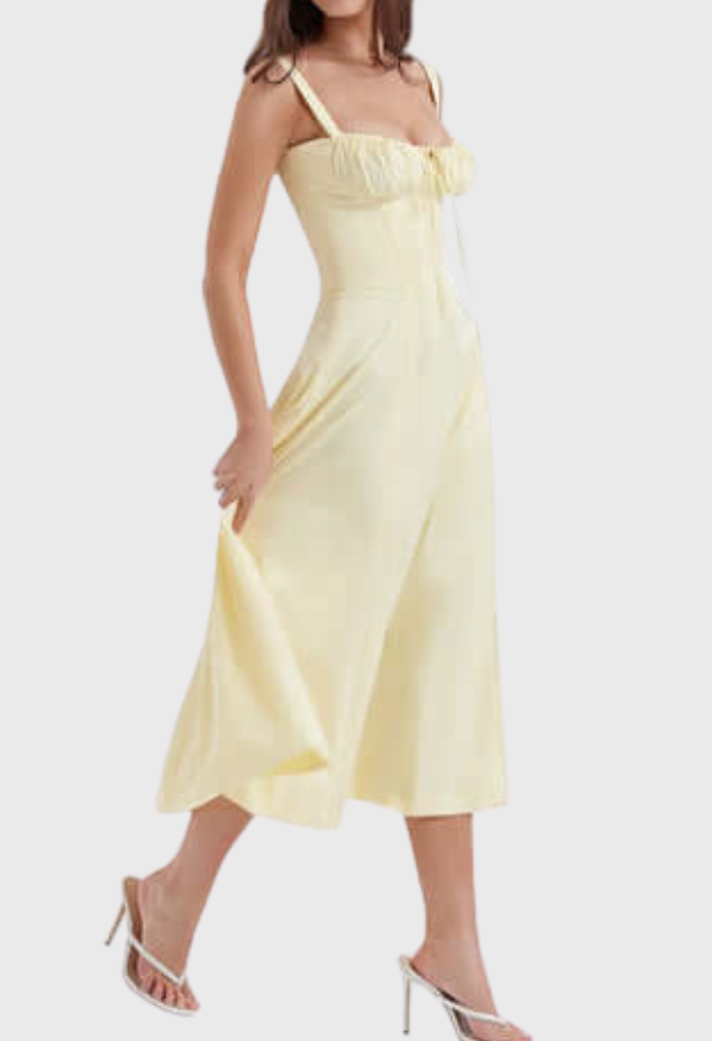 Carmea | Bustierkleid mit Blumen und Taille