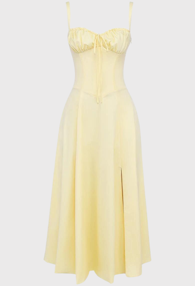 Carmea | Bustierkleid mit Blumen und Taille