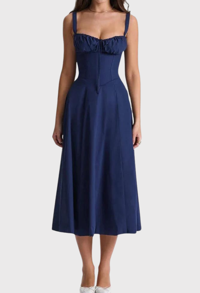 Carmea | Bustierkleid mit Blumen und Taille