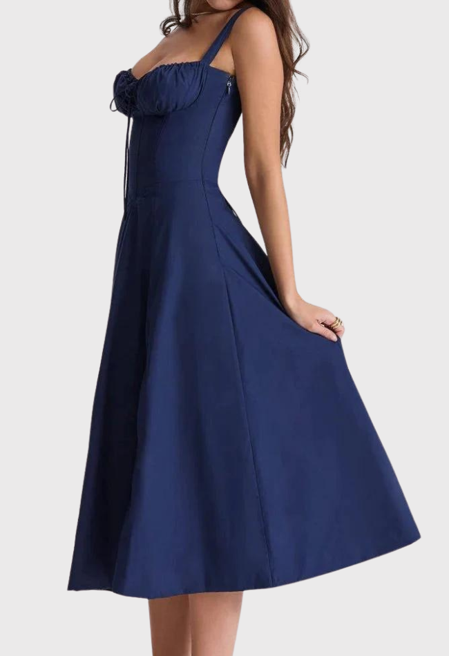Carmea | Bustierkleid mit Blumen und Taille