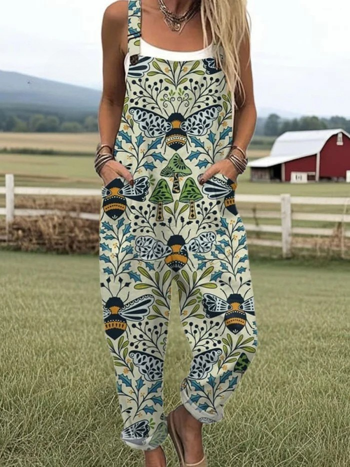 Heidi | Stilvoller Jumpsuit mit Vintage-Print