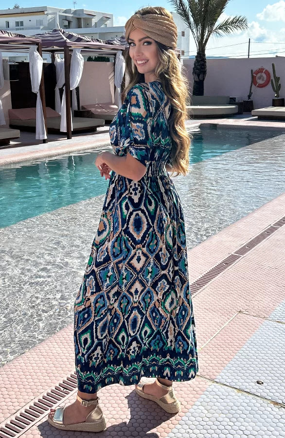 Anouk | Lässiges Maxikleid mit V-Ausschnitt