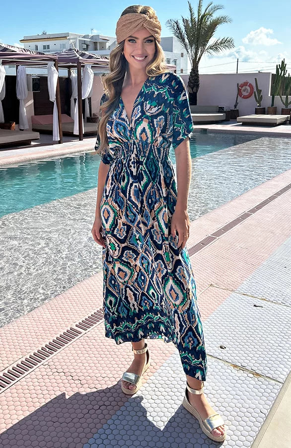 Anouk | Lässiges Maxikleid mit V-Ausschnitt