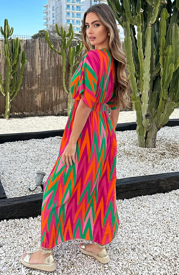 Anouk | Lässiges Maxikleid mit V-Ausschnitt