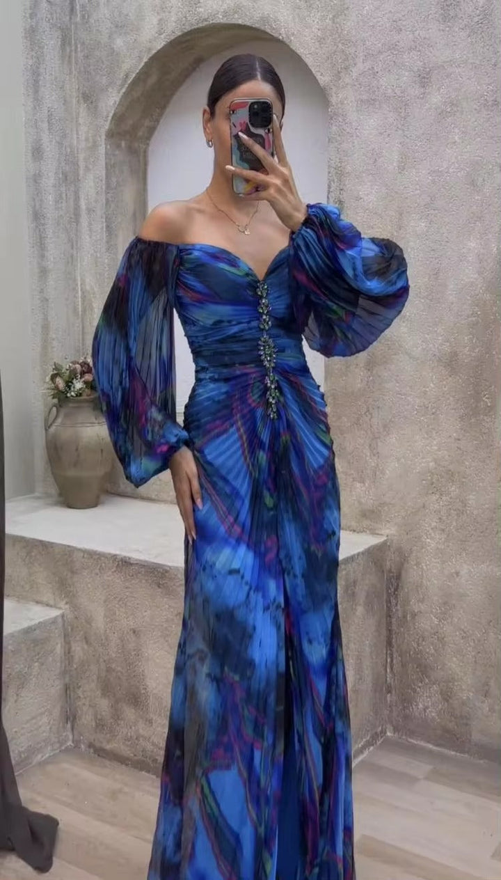 Rozalia | Elegantes Kleid mit buntem Musterdesign