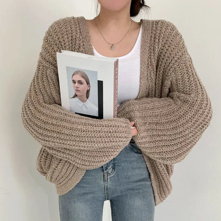 Übergroßer Cardigan | Grob gestrickter Damenpullover