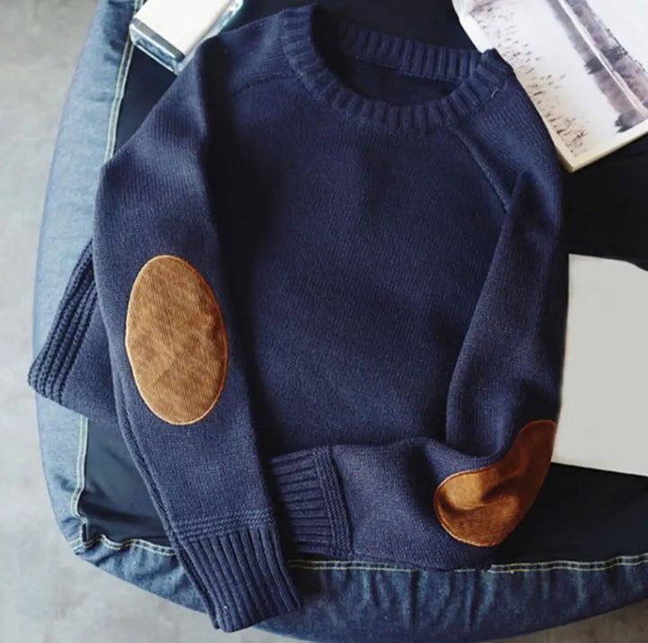 Johannes | Pullover mit Ellbogenpatches im Retro-Look