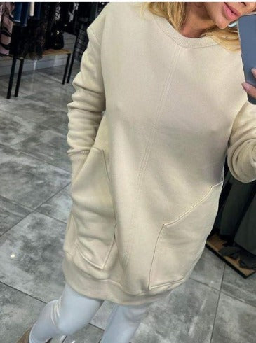 Großes Sweatkleid für gemütliche Stunden zu Hause