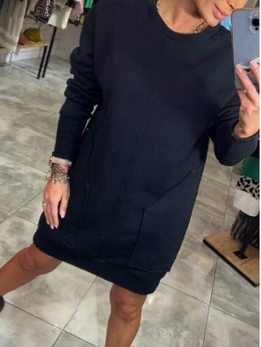 Großes Sweatkleid für gemütliche Stunden zu Hause