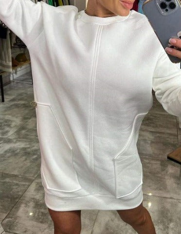 Großes Sweatkleid für gemütliche Stunden zu Hause