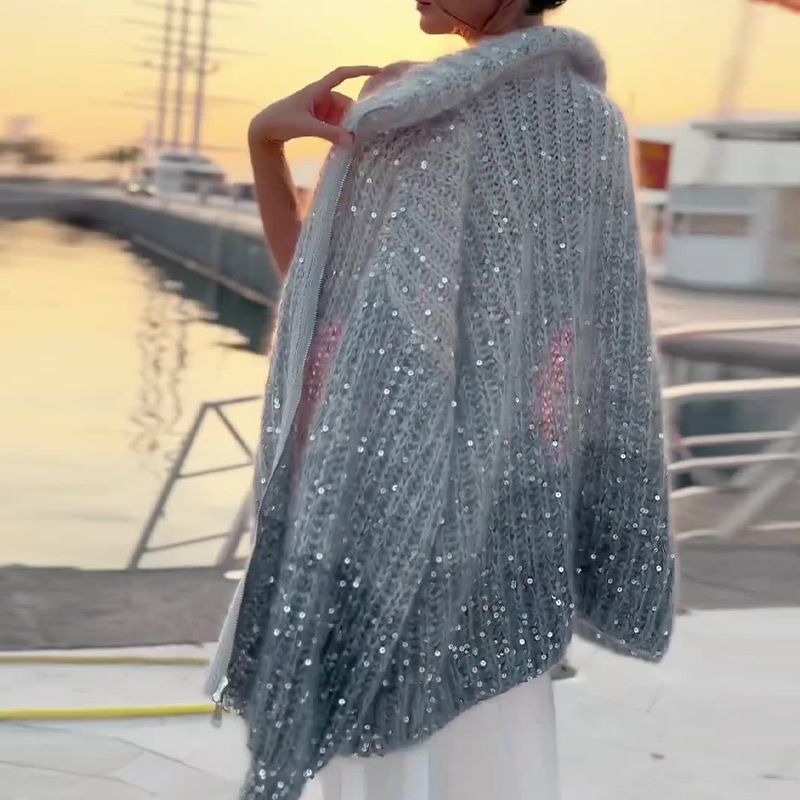 Angelina | Strickpullover mit Glitzerdetails für festliche Outfits