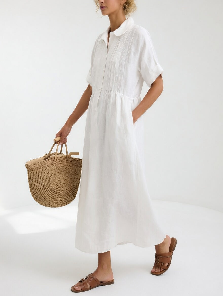 Mila | Zeitloses Sommer Hemdkleid Damen Chic