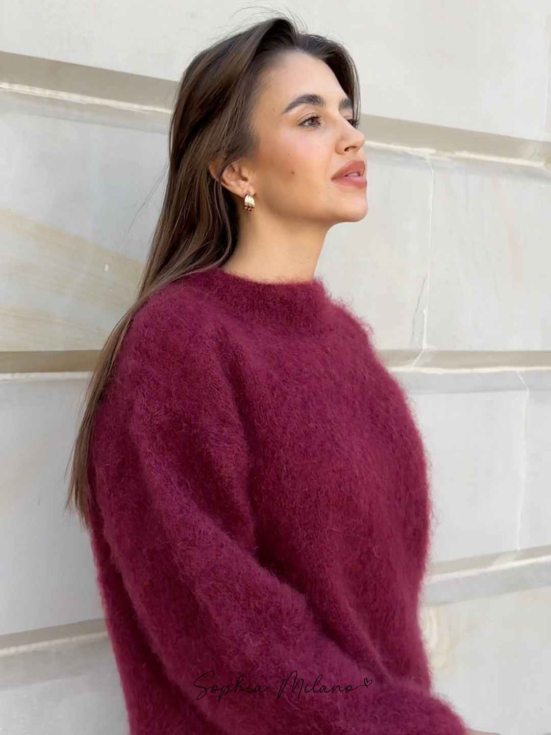 Clara | Kuscheliger Mohair-Pullover mit Rundhals