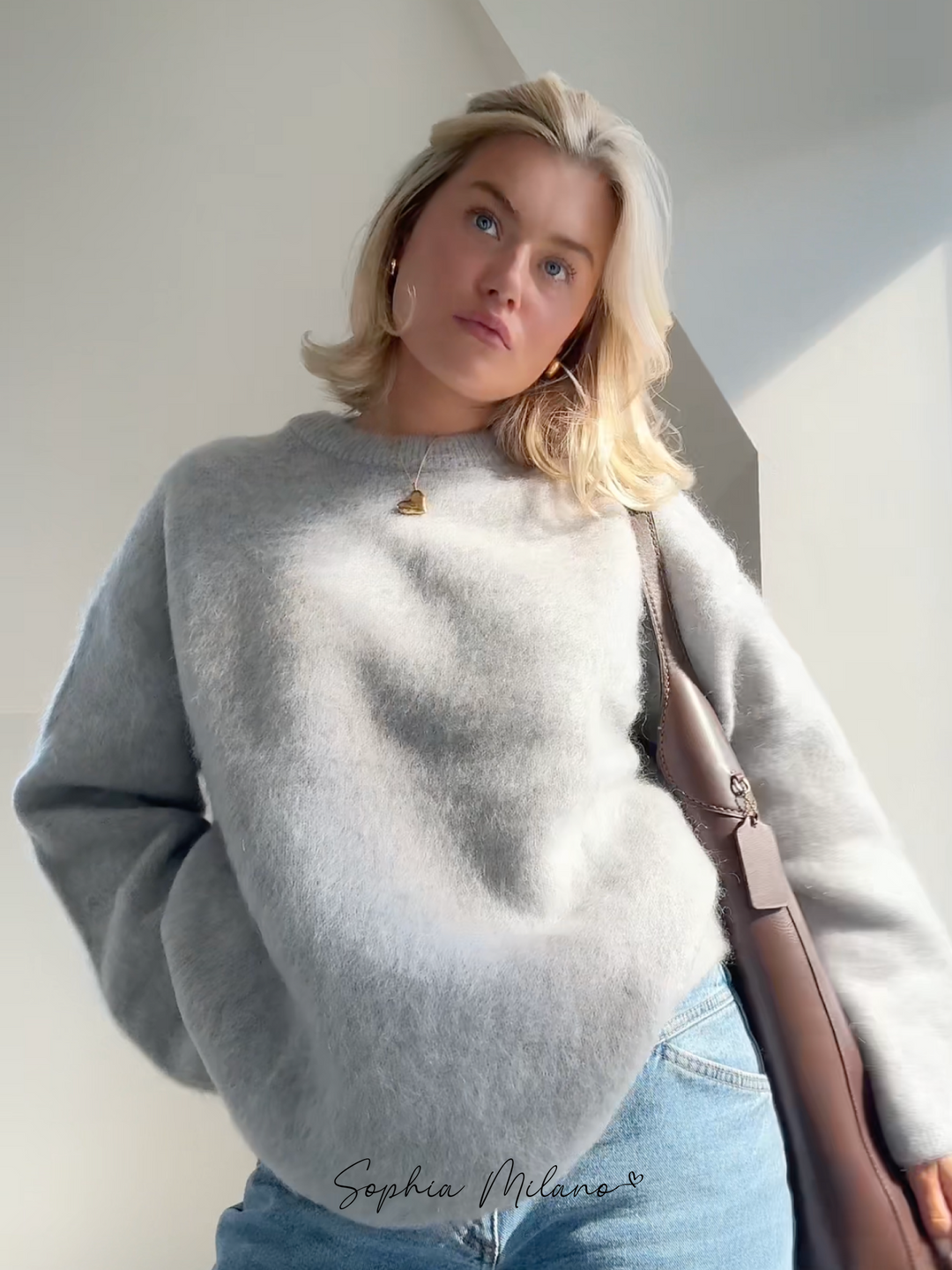 Clara | Kuscheliger Mohair-Pullover mit Rundhals