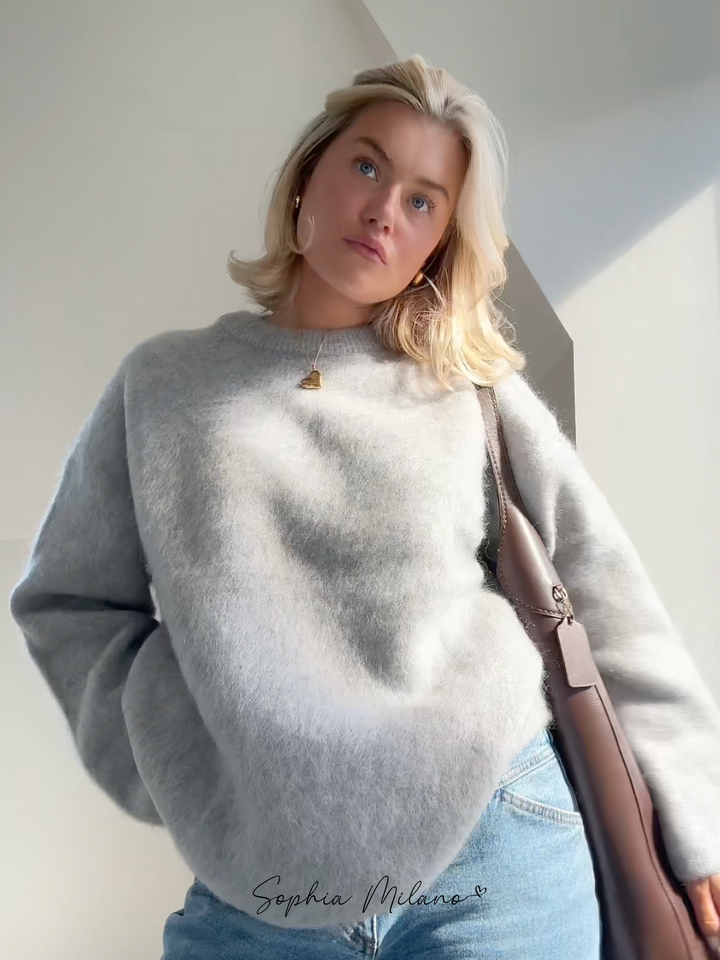 Clara | Kuscheliger Mohair-Pullover mit Rundhals
