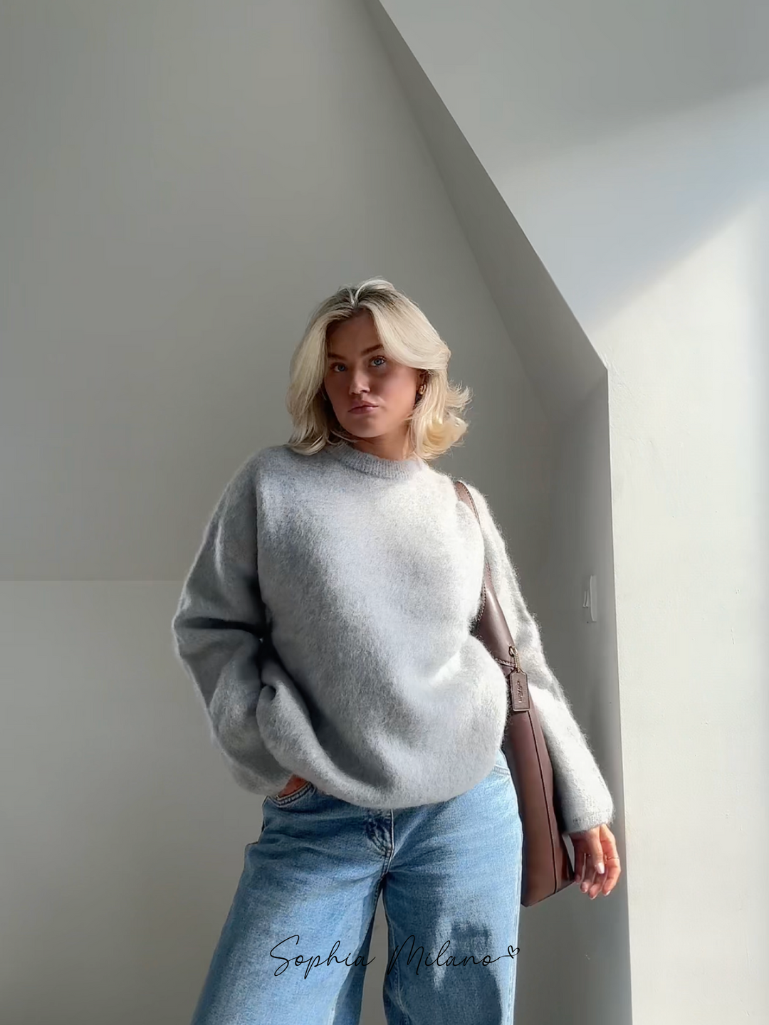 Clara | Kuscheliger Mohair-Pullover mit Rundhals