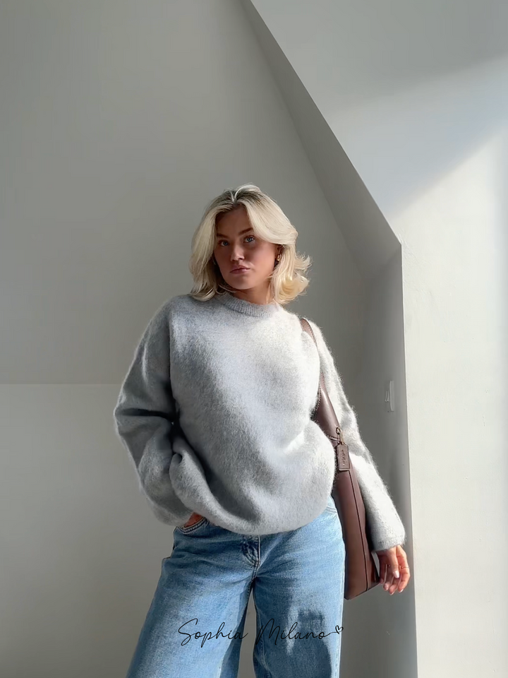 Clara | Kuscheliger Mohair-Pullover mit Rundhals
