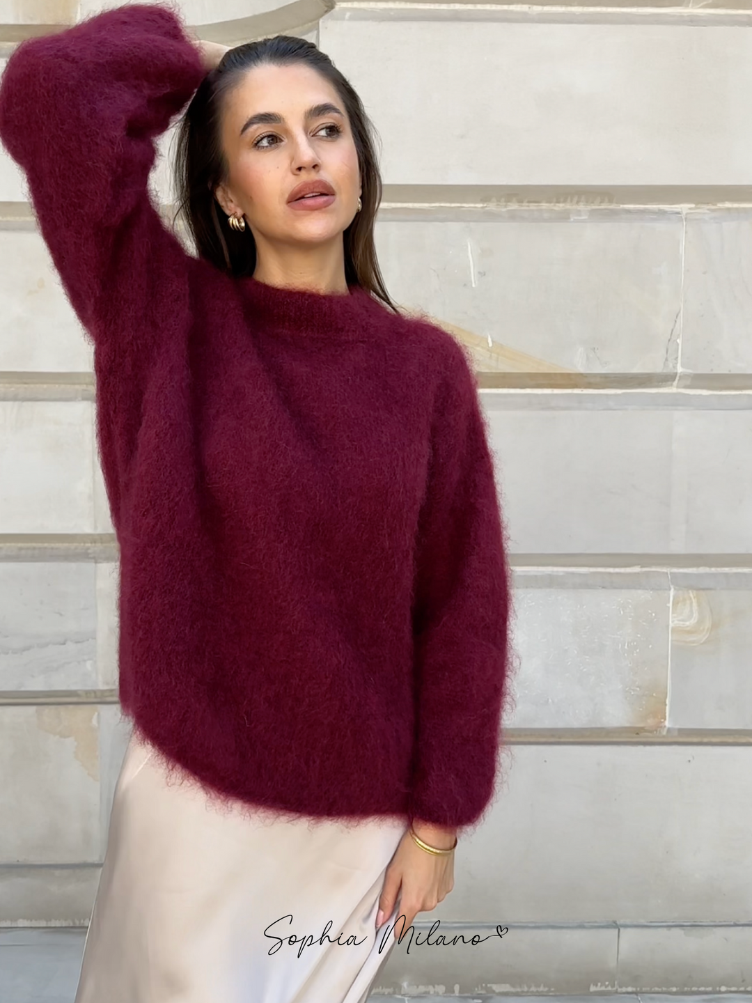 Clara | Kuscheliger Mohair-Pullover mit Rundhals