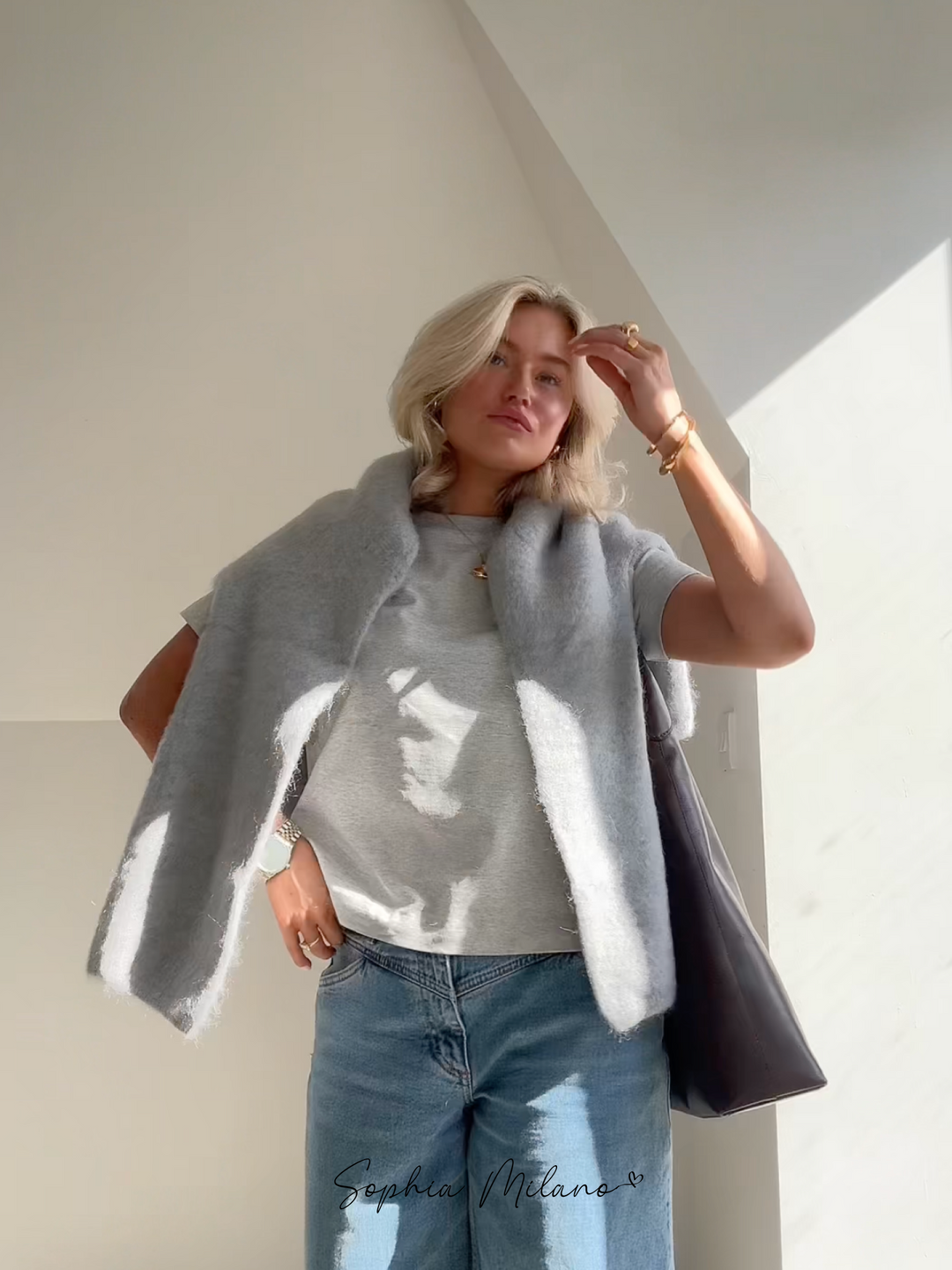 Clara | Kuscheliger Mohair-Pullover mit Rundhals