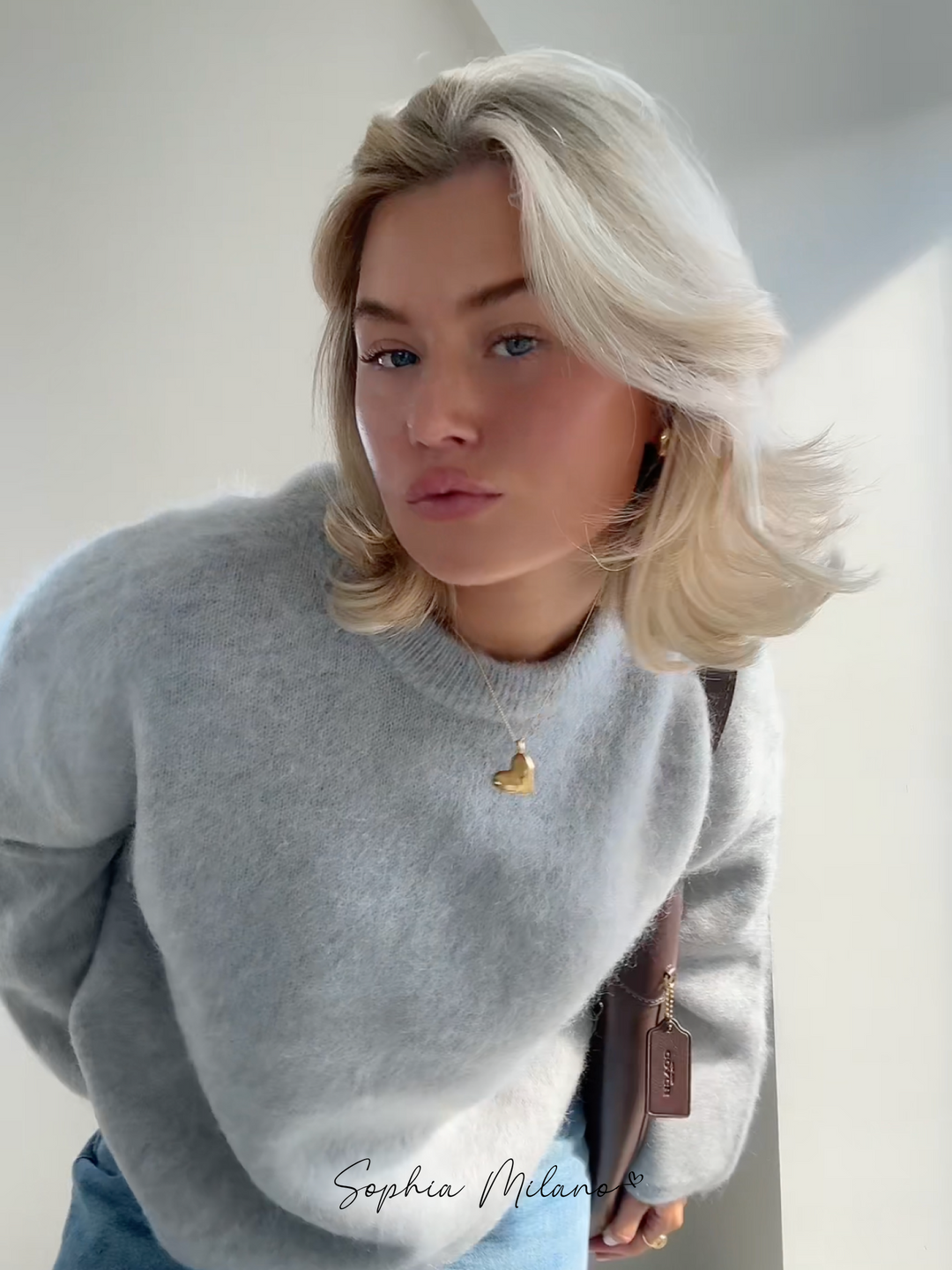 Sophia Mohair Rollkragenpullover mit klassischem Strickmuster