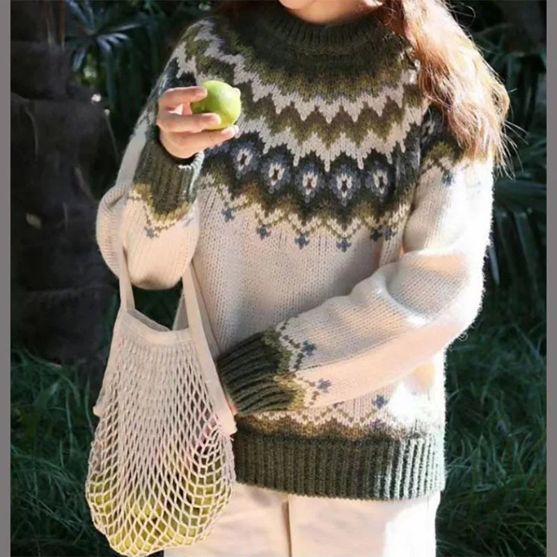 Mila | Strickpullover mit lockerem Schnitt und Muster