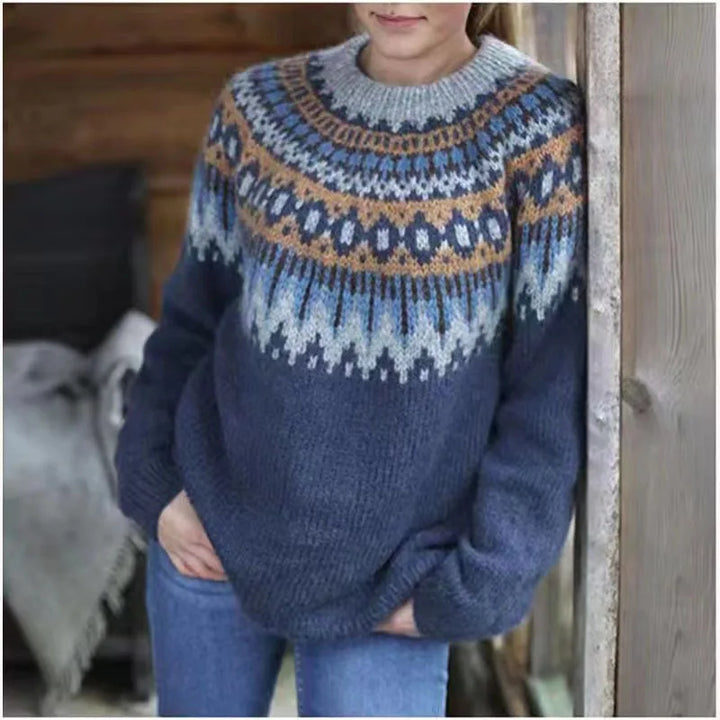 Mila | Strickpullover mit lockerem Schnitt und Muster