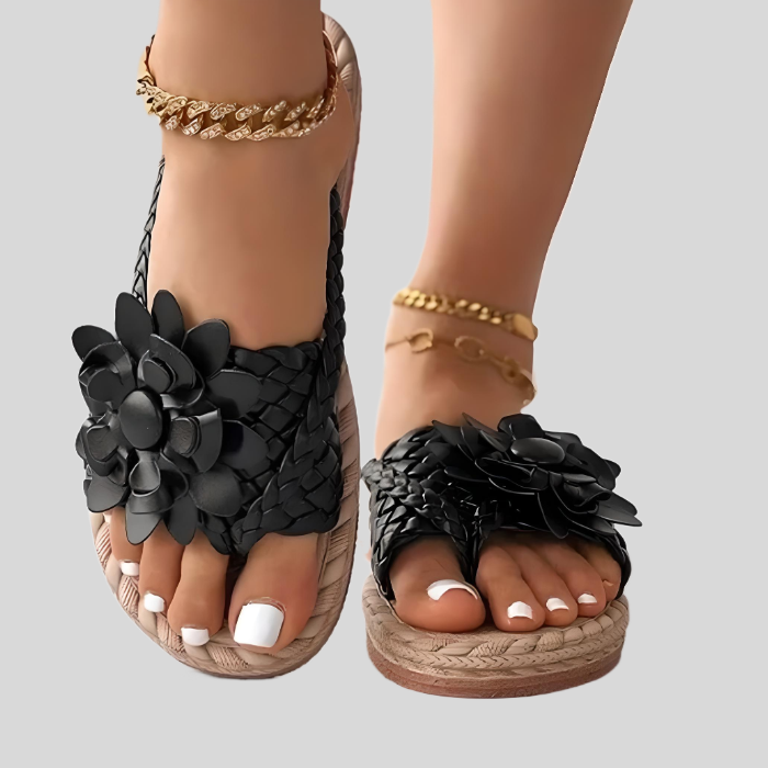 Amelie | Modische Blumen Sandalen Damen Chic