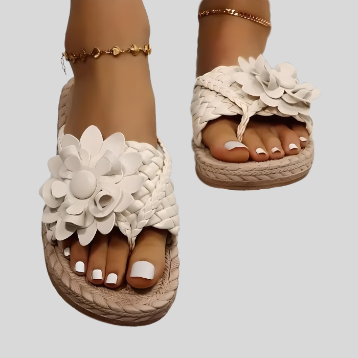 Amelie | Modische Blumen Sandalen Damen Chic