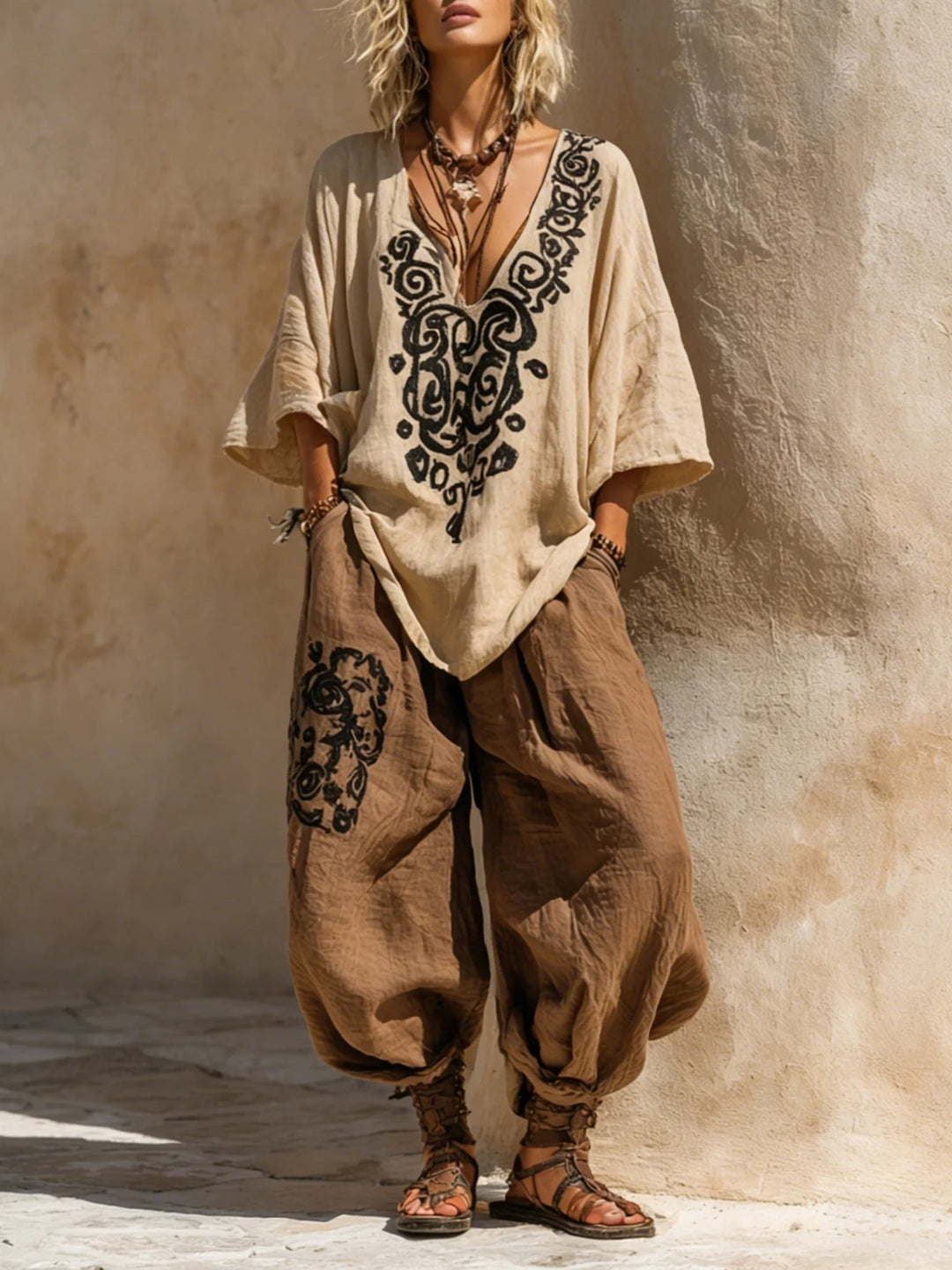Greta | Leichtes Boho Set Damen Stilvoll