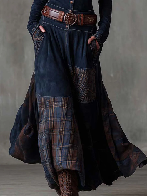 Clara | Vintage-Maxikleid mit langen Ärmeln