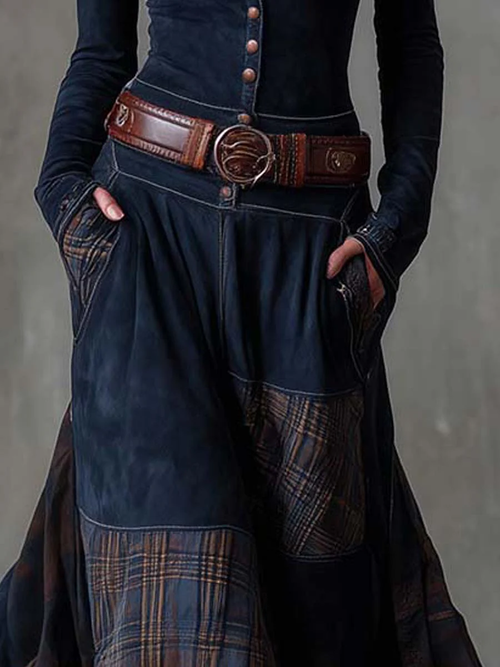 Clara | Vintage-Maxikleid mit langen Ärmeln