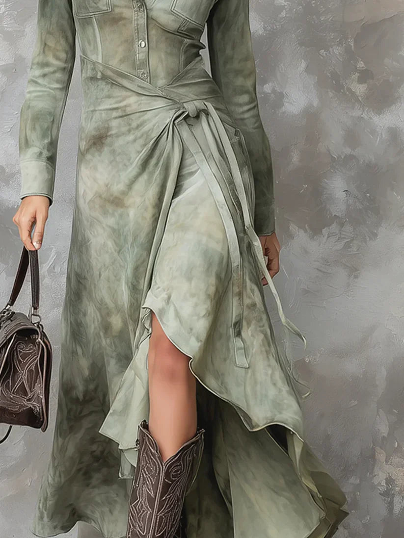 Mia | Elegantes Maxikleid mit Drapierung