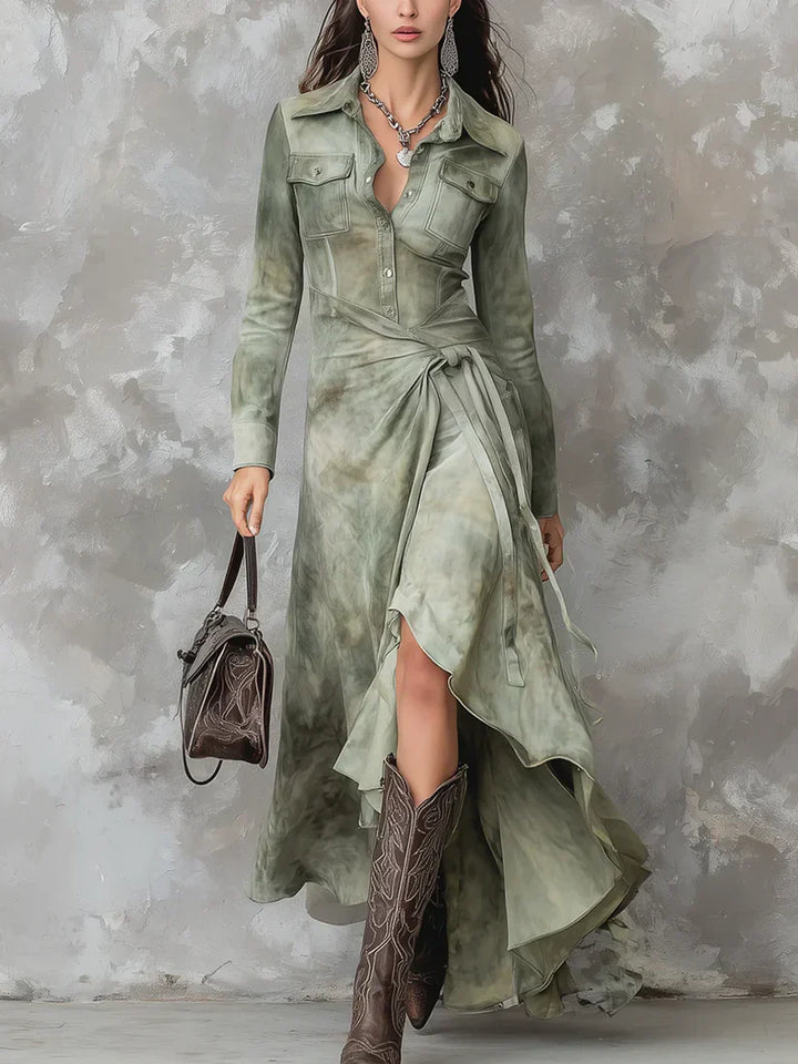 Mia | Elegantes Maxikleid mit Drapierung