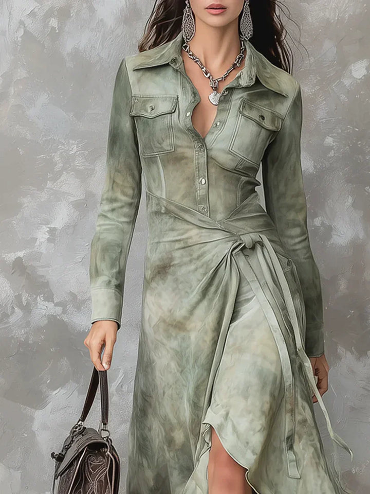 Mia | Elegantes Maxikleid mit Drapierung