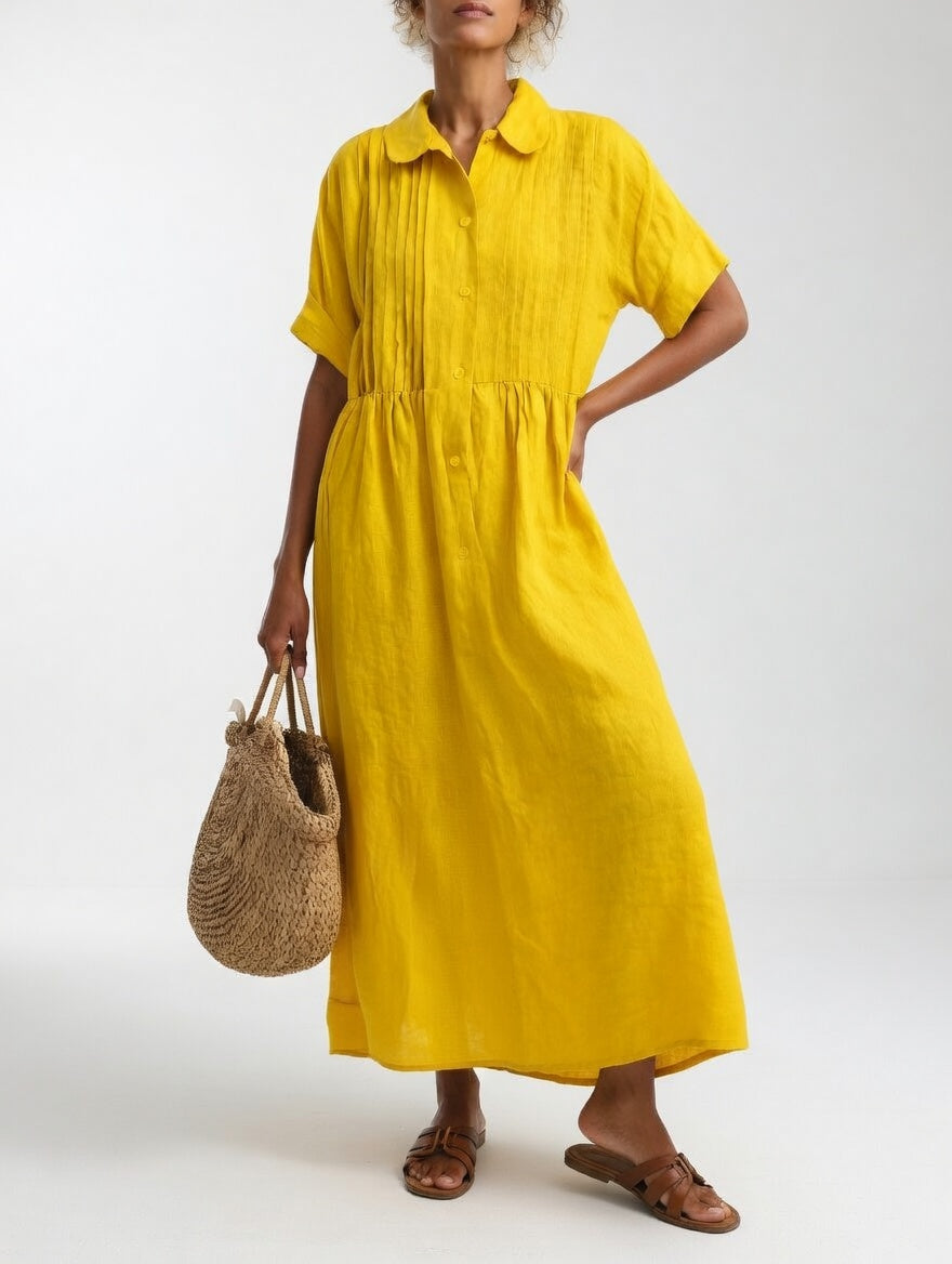 Mila | Zeitloses Sommer Hemdkleid Damen Chic