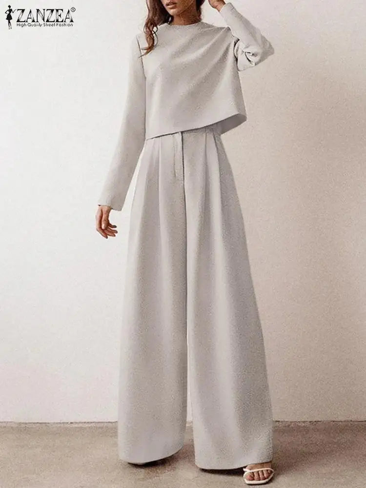 ZANZEA Sommer-Set | Hose + Oberteil aus Leinenstoff