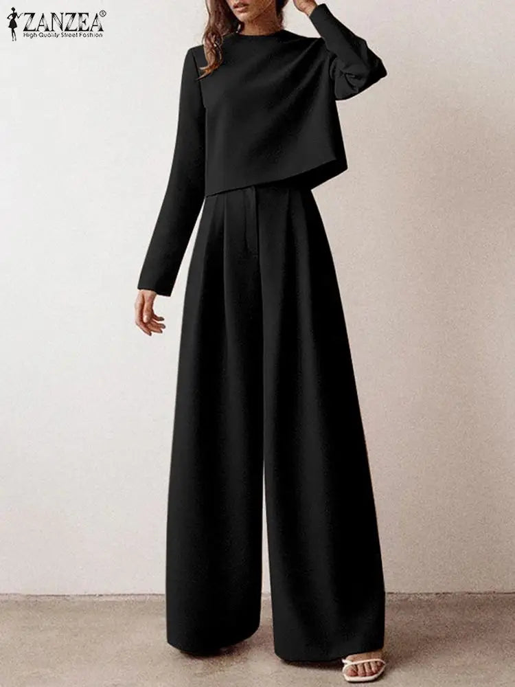 ZANZEA Sommer-Set | Hose + Oberteil aus Leinenstoff