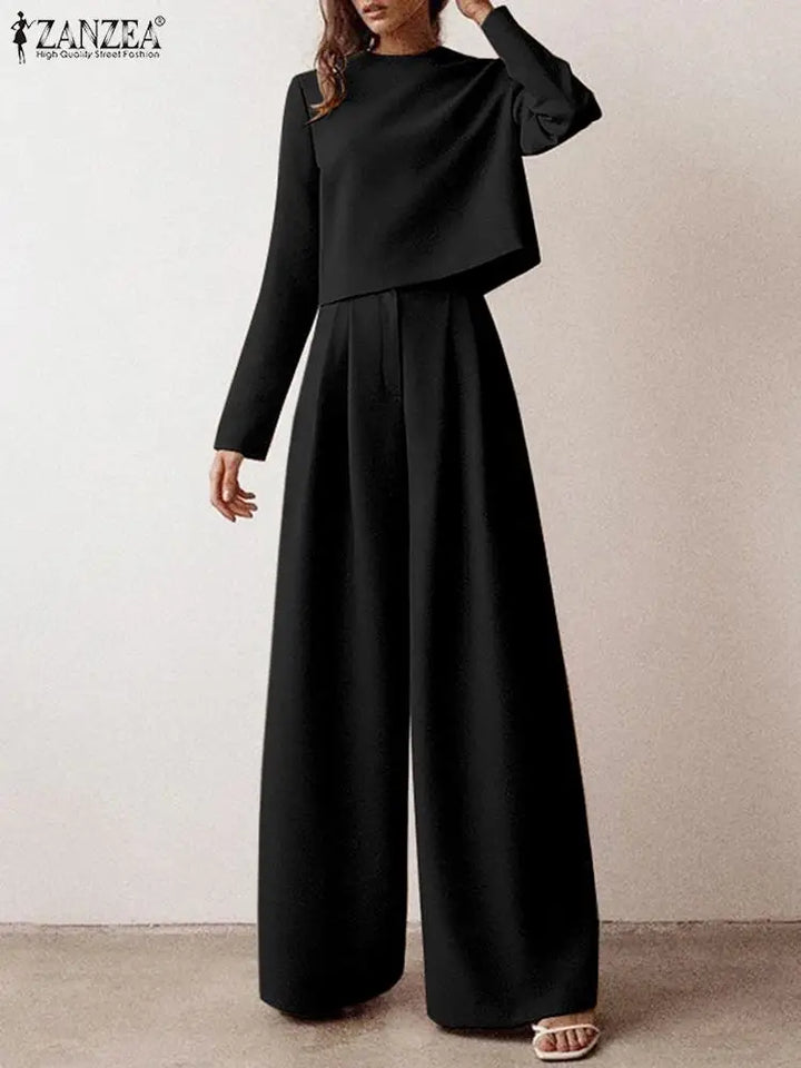 ZANZEA Sommer-Set | Hose + Oberteil aus Leinenstoff