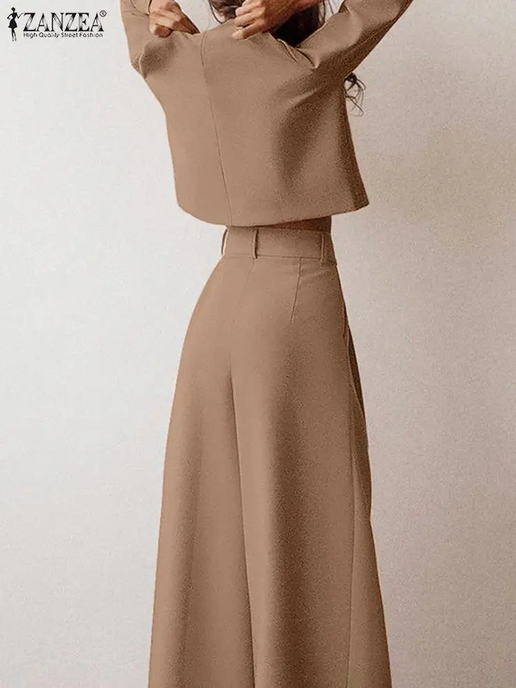 ZANZEA Sommer-Set | Hose + Oberteil aus Leinenstoff