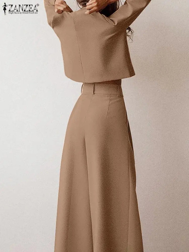 ZANZEA Sommer-Set | Hose + Oberteil aus Leinenstoff