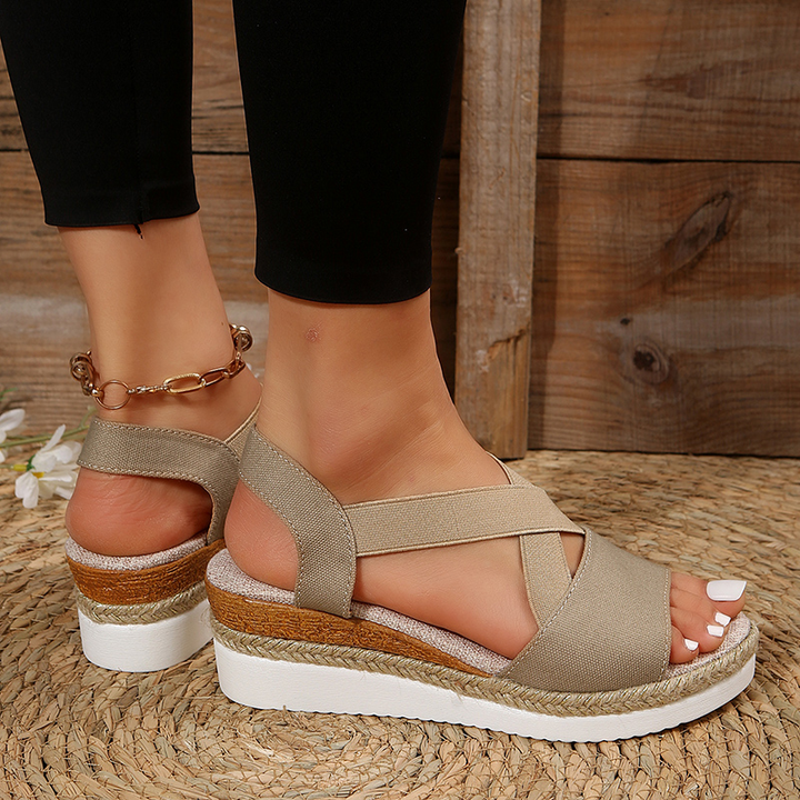 Nora | Stilvolle Kreuzriemen Sandalen Damen
