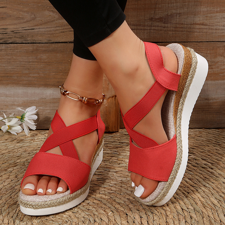 Nora | Stilvolle Kreuzriemen Sandalen Damen