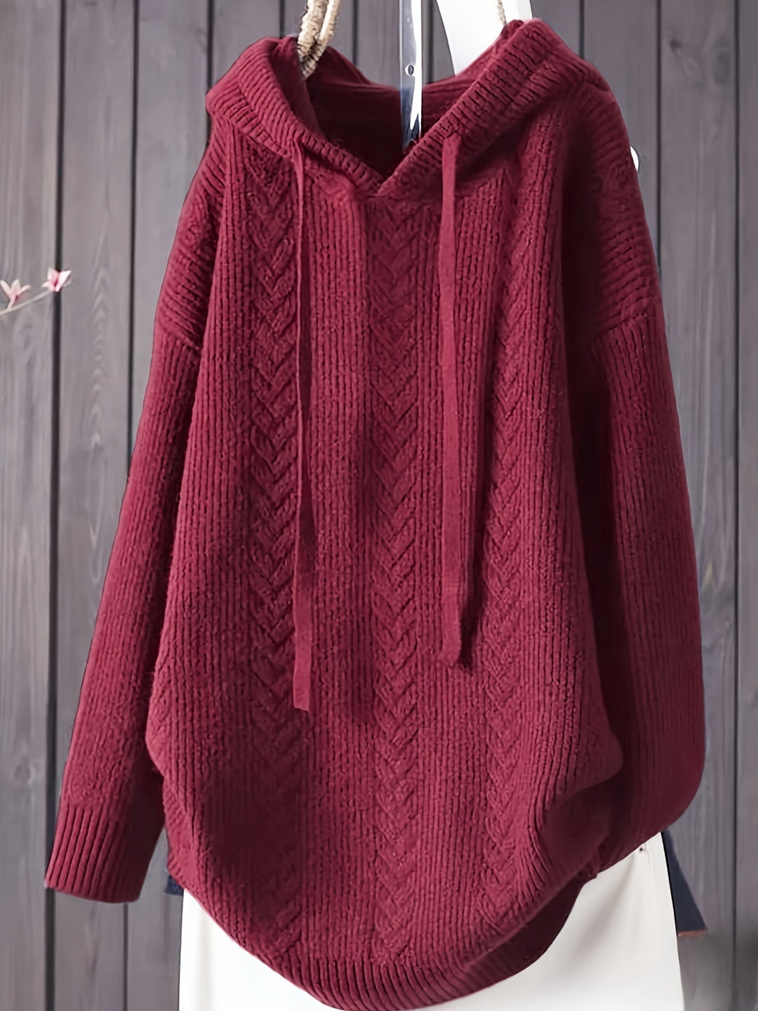 Sophia | Lässiger Strick-Kapuzenpullover mit langen Ärmeln